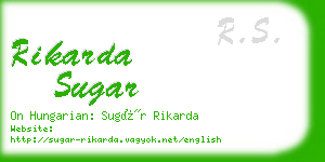 rikarda sugar business card